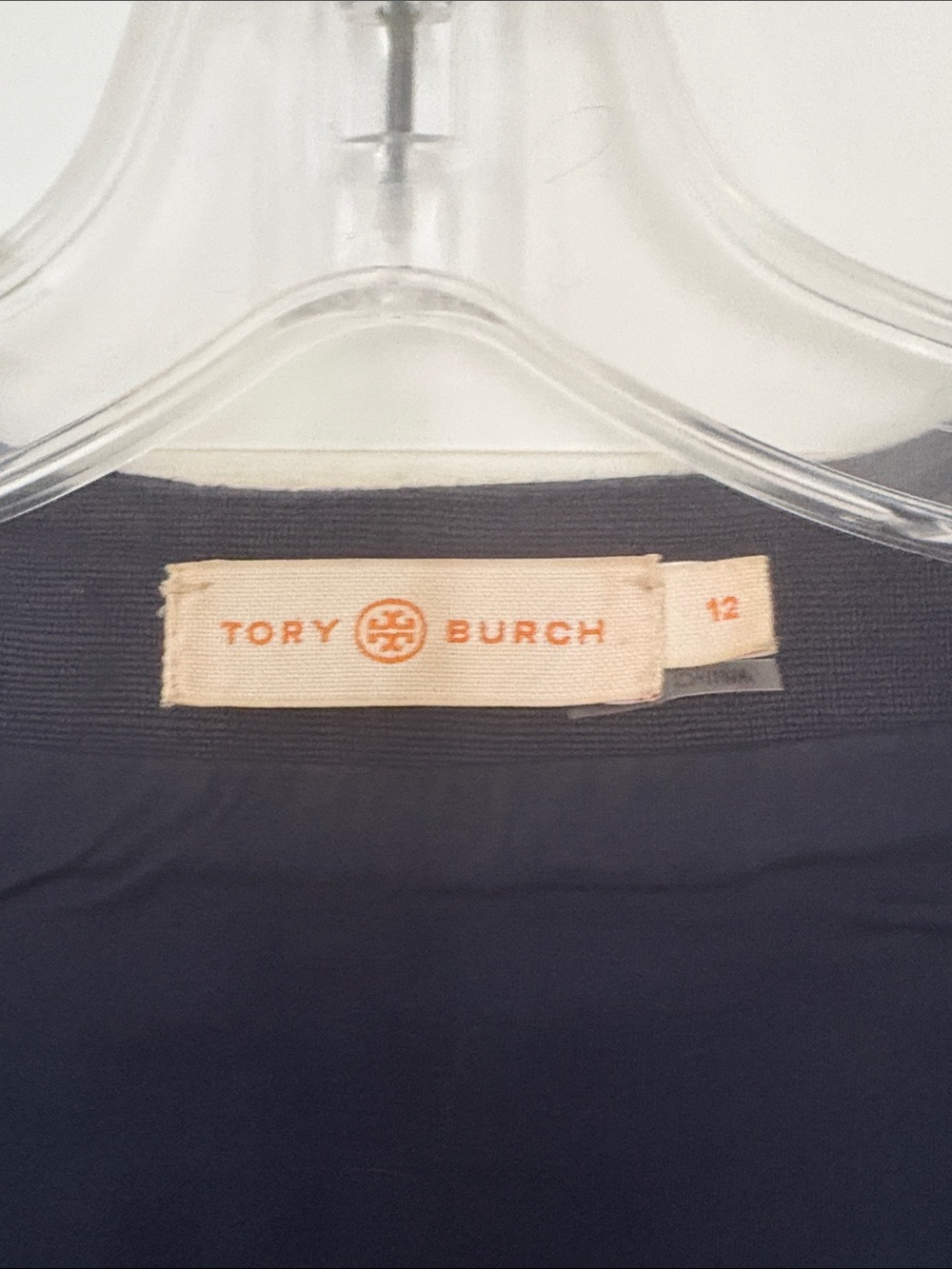 Tory Burch Navy Sleeveless Button Front Dress Size 12 - Picture 2 of 3